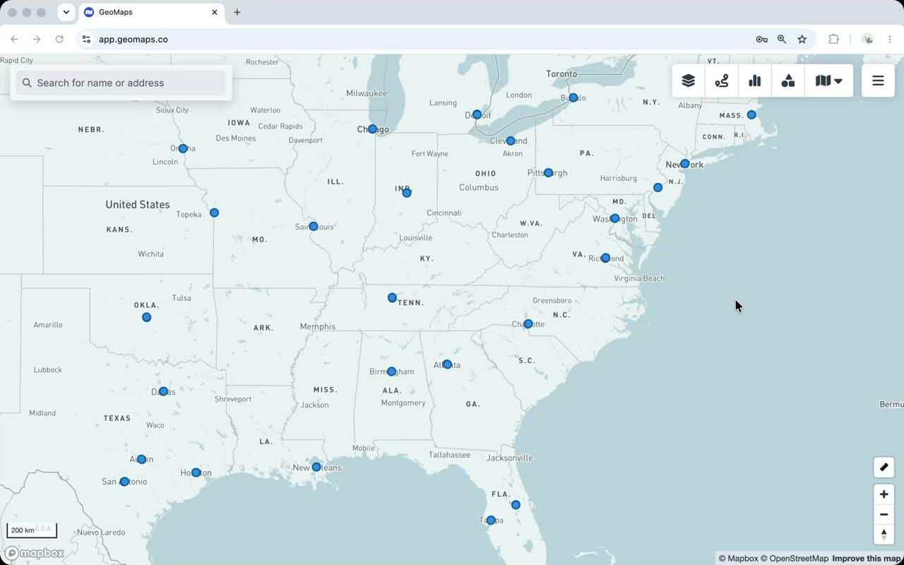Share a live map as a link or embed