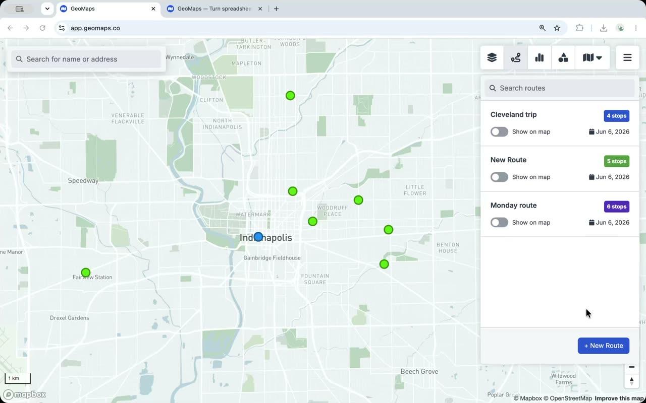 Optimize multi-stop routes with drive times