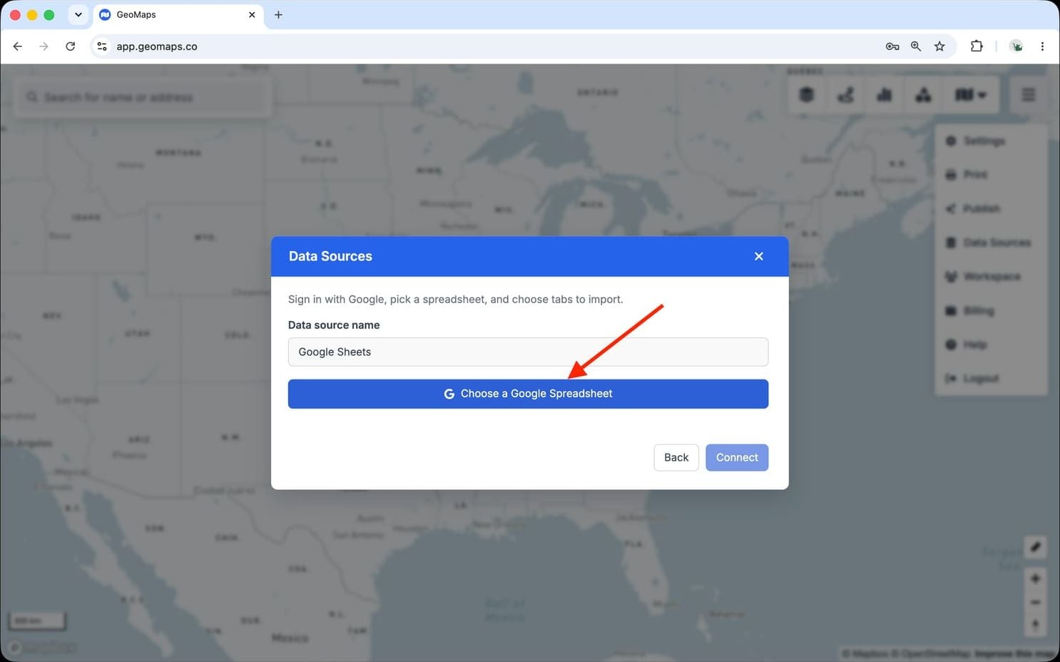 Connect Google Sheets