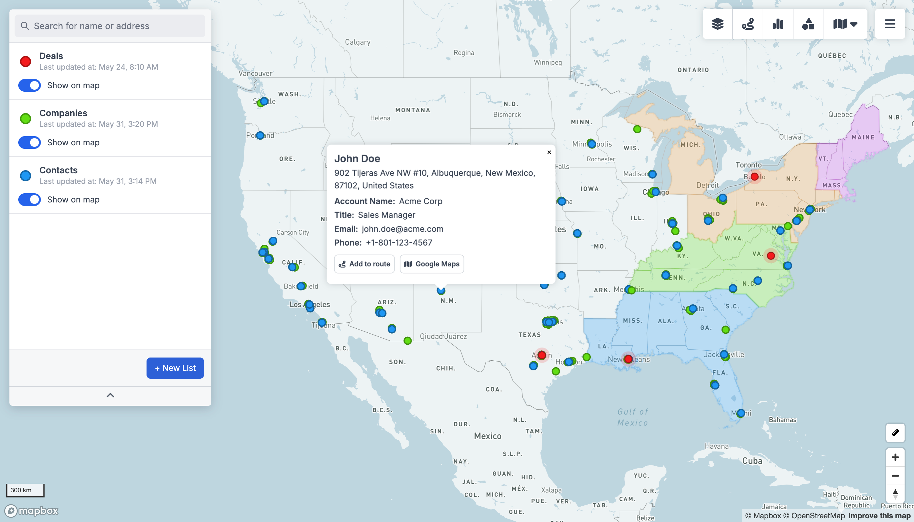 MySQL data plotted on a GeoMaps map